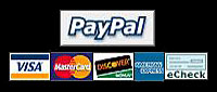 Credit Cards excepted by PAYPAL